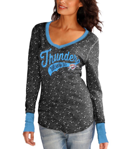 Oklahoma City Thunder NBA Alyssa Milano - Women's Mia Thermal Tri-Blend T-Shirt