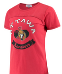 Ottawa Senators NHL Alyssa Milano - Women's Gridiron T-Shirt