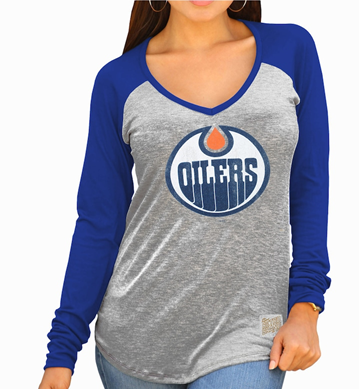 Edmonton Oilers NHL Original Retro - Women's Lightweight Long Sleeve T-Shirt