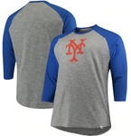 New York Mets MLB Majestic - 3/4-Sleeve Raglan T-Shirt