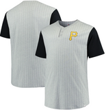 Pittsburgh Pirates MLB Majestic - Pinstripe Henley T-Shirt