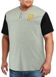 Pittsburgh Pirates MLB Majestic - Pinstripe Henley T-Shirt