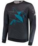 San Jose Sharks NHL FOCO - Static Rain Printed Sweatshirt