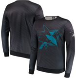 San Jose Sharks NHL FOCO - Static Rain Printed Sweatshirt