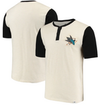 San Jose Sharks NHL Fanatics - True Classics Short Sleeve Henley Shirt