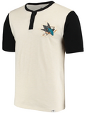 San Jose Sharks NHL Fanatics - True Classics Short Sleeve Henley Shirt