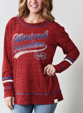 Montreal Canadiens NHL Fanatics - Women's Giant Dreams Speckle Long Sleeve Tee