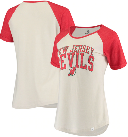 New Jersey Devils NHL Fanatics - Women's True Classics Raglan T-Shirt