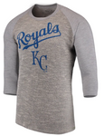 Kansas City Royals MLB Majestic Threads - French Terry 3/4-Sleeve T-Shirt