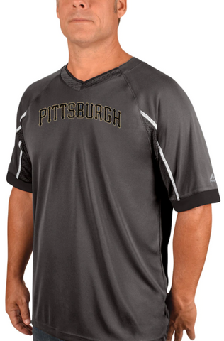 Pittsburgh Pirates MLB Majestic - Intense V-Neck T-Shirt