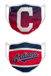 Cleveland Indians MLB FOCO - Adult Face Covering 2-Pack