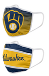 Milwaukee Brewers MLB FOCO - Adult Face Covering 2-Pack
