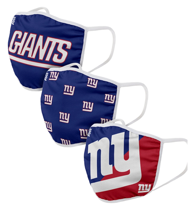 New York Giants NFL FOCO - Adult Face Covering 3-Pack