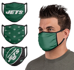 New York Jets NFL FOCO - Adult Face Covering 3-Pack