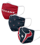 Houston Texans NFL FOCO - Adult Face Covering 3-Pack