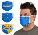 Los Angeles Chargers NFL FOCO - Adult Face Covering 3-Pack