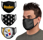 Pittsburgh Steelers NFL FOCO - Adult Face Covering 3-Pack