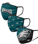 Philadelphia Eagles NFL FOCO - Adult Face Covering 3-Pack