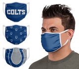 Indianapolis Colts NFL FOCO - Adult Face Covering 3-Pack