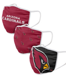 Arizona Cardinals NFL FOCO - Adult Face Covering 3-Pack