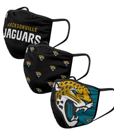 Jacksonville Jaguars NFL FOCO - Adult Face Covering 3-Pack