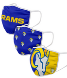 Los Angeles Rams NFL FOCO - Adult Face Covering 3-Pack