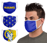Los Angeles Rams NFL FOCO - Adult Face Covering 3-Pack