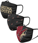 Arizona Coyotes NHL FOCO - Adult Face Covering 3-Pack