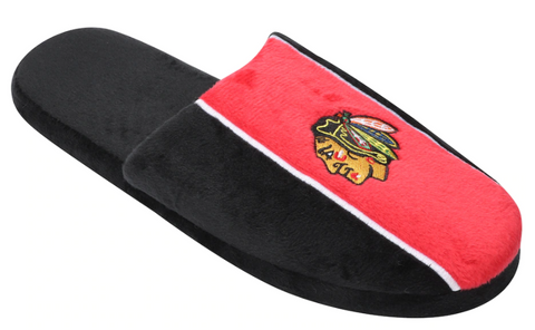 Chicago Blackhawks NHL FOCO – Big Logo Stripe Slippers