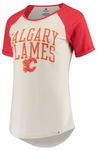 Calgary Flames NHL Fanatics - Women's True Classics Raglan T-Shirt
