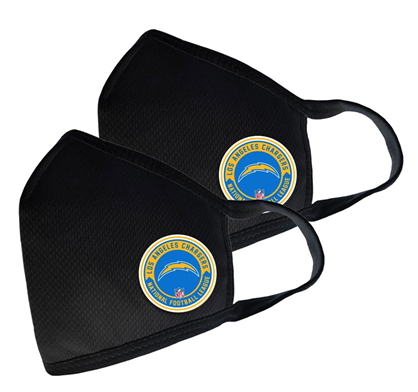 Los Angeles Chargers NFL – Adult Team Logo Face Covering 2-Pack