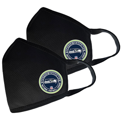 Seattle Seahawks NFL – Adult Team Logo Face Covering 2-Pack