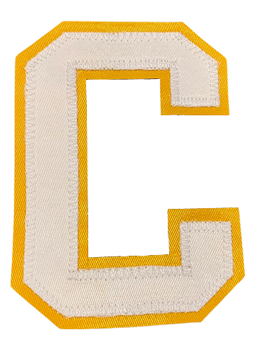 Captains Letter C - Two Colour White and Gold