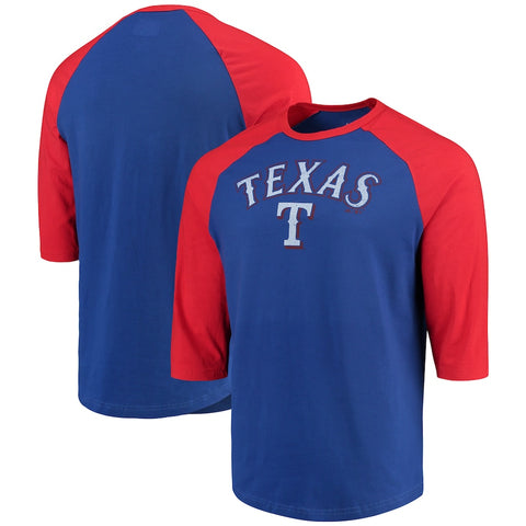 Texas Rangers MLB Majestic - This Season 3/4-Sleeve Tri-Blend T-Shirt
