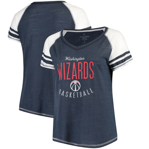 Washington Wizards NBA Soft as a Grape - Women's Color Blocked Tri-Blend T-Shirt