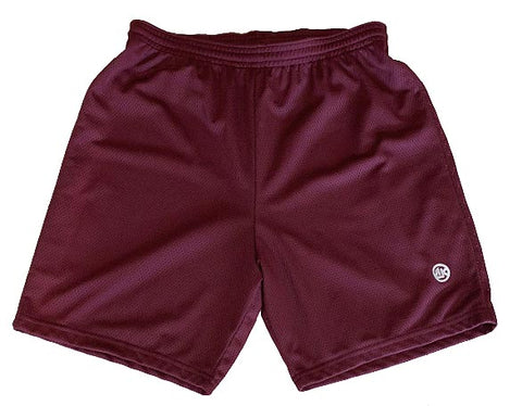 Athletic Knit Mesh - Multi-Purpose Sport Shorts (Maroon)