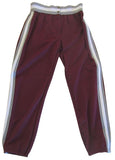 Athletic Knit – Ladies Cut Double Knit League Baseball Pants (Maroon-Grey-White)