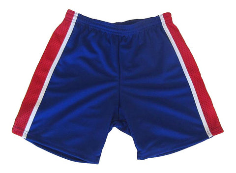 Athletic Knit – Tri Colour Multi-Purpose Sport Shorts (Royal)