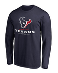 Houston Texans NFL Fanatics - Team Lockup Long Sleeve T-Shirt