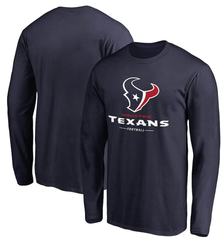 Houston Texans NFL Fanatics - Team Lockup Long Sleeve T-Shirt