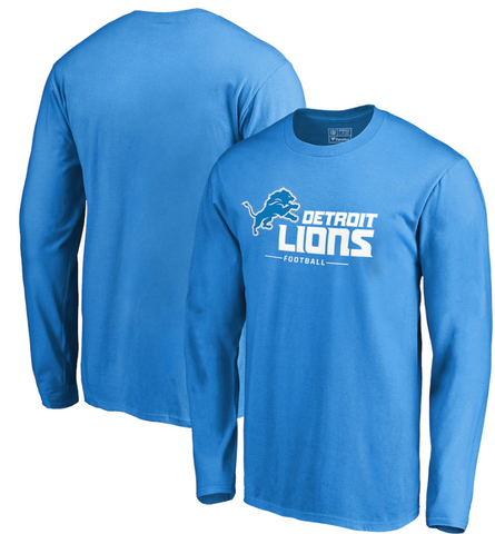 Detroit Lions NFL Fanatics - Team Lockup - Long Sleeve T-Shirt