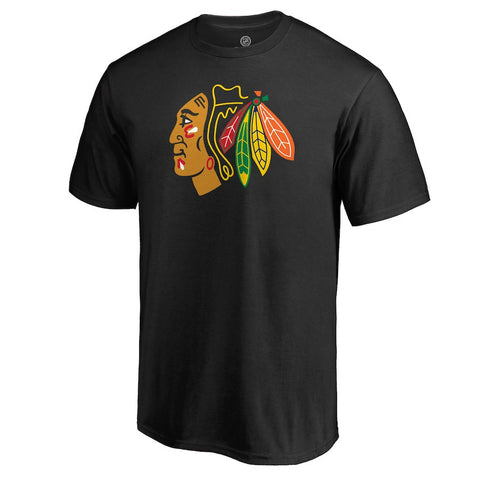 Chicago Blackhawks NHL Reebok - Black Big Logo T-Shirt