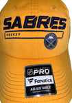 Buffalo Sabres NHL Fanatics - Pro Rinkside Gold Structured Wordmark Cap