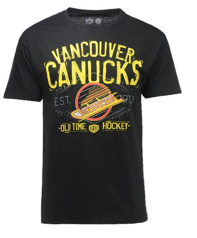 Vancouver Canucks NHL Old Time Hockey - Retro CN Scorch T-Shirt