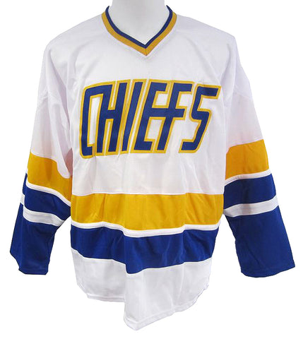 Charlestown Chiefs Slap Shot - White #1 Denis Lemieux Jersey – Pro