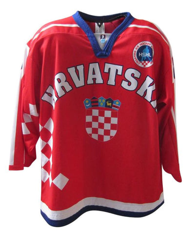 Croatia National Team IIHF Tackla - Red Game Worn Jersey #8