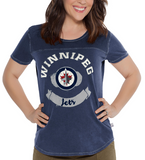 Winnipeg Jets NHL Alyssa Milano - Women's Gridiron T-Shirt
