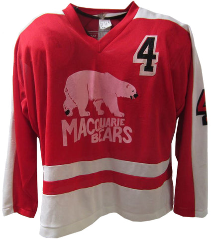 Macquarie Bears Vintage 1982 - Game Worn Ice Hockey Jersey #4