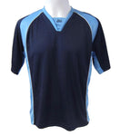 Soccer-Volleyball Jersey (Navy-Light Blue-White)