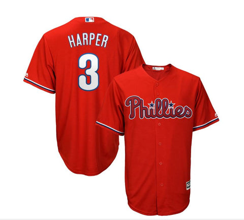 Philadelphia Phillies MLB Bryce Harper #3 Majestic - Cool Base Jersey